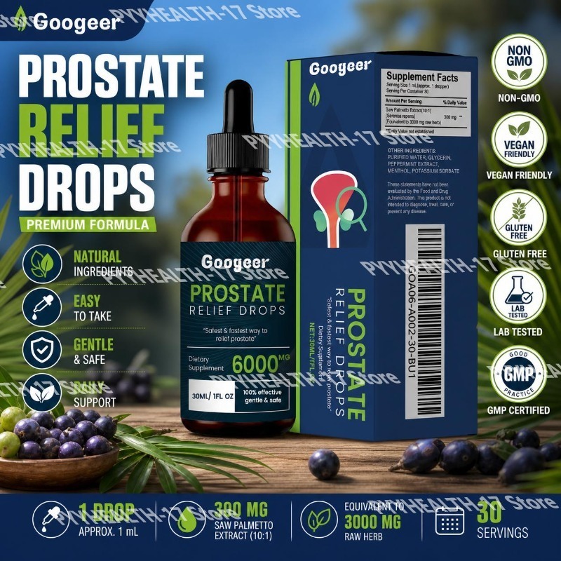 Herbal Wellness Liquid - Googeer Prostate Wellness Drops 6000mg Herbal