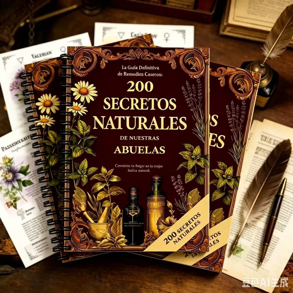 Herbal Wellness Guide - 200 Natural Secrets A5 Spanish Herbal