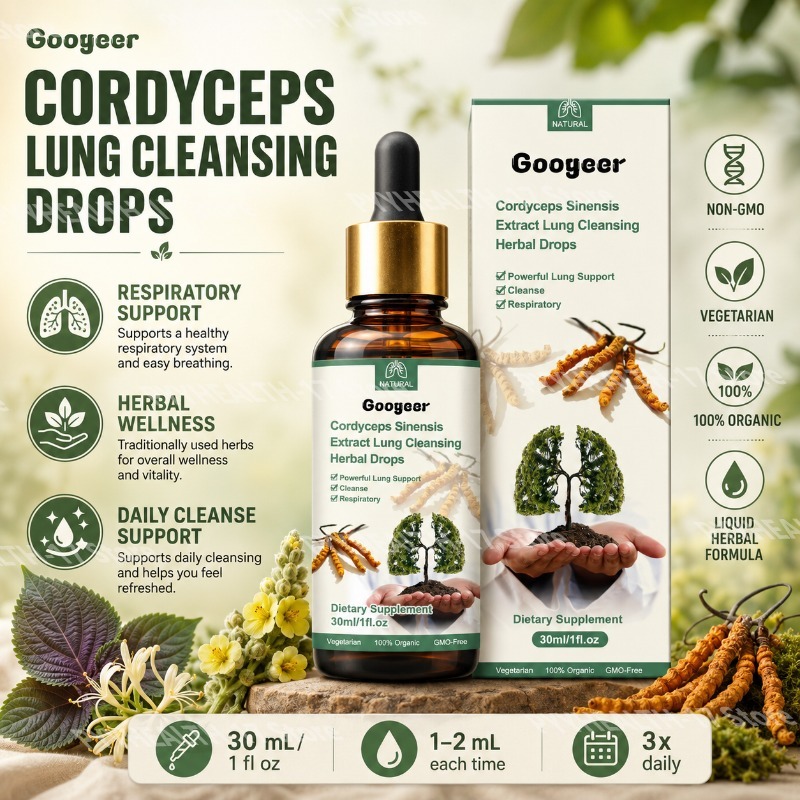 Herbal Wellness Liquid - Googeer Cordyceps Drops Herbal Liquid Supplement