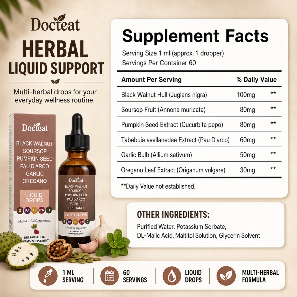 Docteat Black Walnut Soursop L - Herbal Wellness Liquid 评论和价格