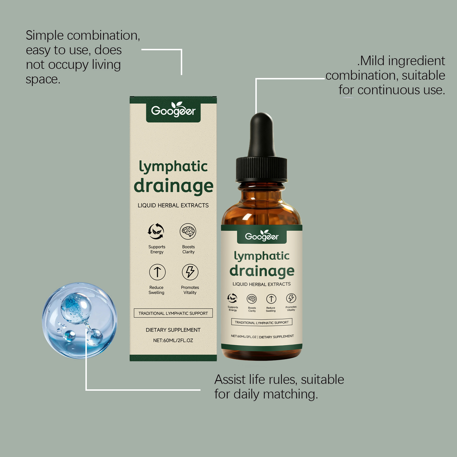 Lymphatic Drainage Drops 11-in - Herbal Wellness Liquid 评论和价格